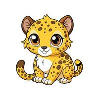 Leopard Playing in the Wild vector