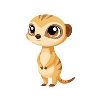 Meerkat Standing Guard in the Desert vector