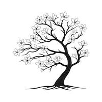 Charming Empress Tree Design on White vector