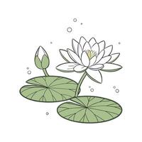 Vibrant Lily Pad Artwork vector