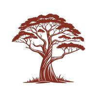 Inspirational Baobab Tree Outline Design vector