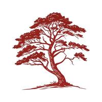 Eastern Raved Cedar Tree Bold Outline for Design vector