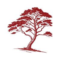 Stylish Eastern Red Cedar Tree Outline for Decor vector