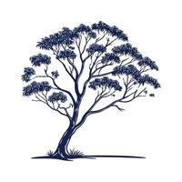 Eucalyptus Tree Bold Outline for Artistic Use vector