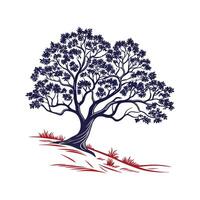 Elegant Fig Tree Outline for Unique Decor vector
