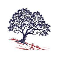 Fig Tree Bold Outline for Artistic Use vector
