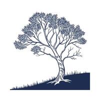Himalayan Birch Tree Bold Outline Design for Art vector