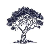 Indian Fig Tree Bold Outline for Unique Art vector