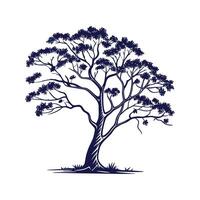 Charming Kapok Tree Outline for Design vector
