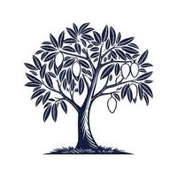 Mango Tree Bold Outline Design for Unique Art vector