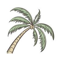Palm Tree Bold Outline for Unique Art vector