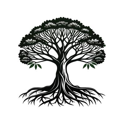 Charming Black Mangrove Tree Outline for Unique Art