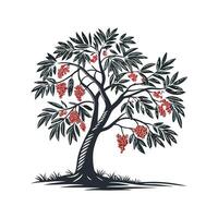 Chinese Pepper Tree Outline for Unique Illustrations vector