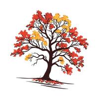 Charming Northern Red Oak Tree Outline for Design vector