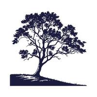 Outline of Walnut Tree Design vector