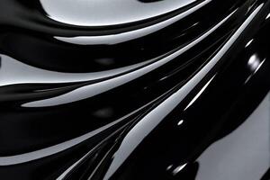 A black and white photo of a wavy surface