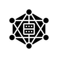 decentralized network application glyph icon illustration vector