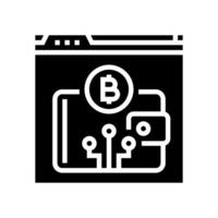 cryptocurrency wallet decentralized application glyph icon illustration vector