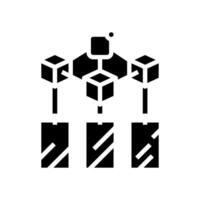 decentralized app application glyph icon illustration vector