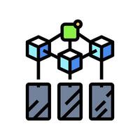 decentralized app application color icon illustration vector