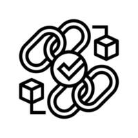 cross chain compatibility decentralized application line icon illustration vector