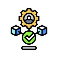 node validator decentralized application color icon illustration vector
