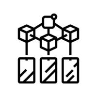 decentralized app application line icon illustration vector