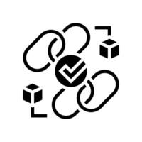 cross chain compatibility decentralized application glyph icon illustration vector