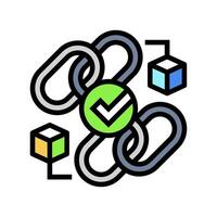 cross chain compatibility decentralized application color icon illustration vector
