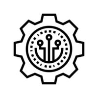 governance token decentralized application line icon illustration vector