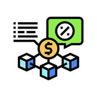 gas fee decentralized application color icon illustration vector
