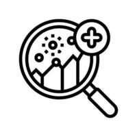 disease prediction algorithm healthcare innovation line icon illustration vector