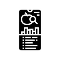 nutritional tracking app healthcare innovation glyph icon illustration vector