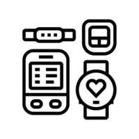 remote diagnostics tool healthcare innovation line icon illustration vector