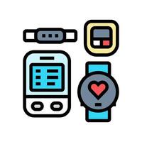 remote diagnostics tool healthcare innovation color icon illustration vector