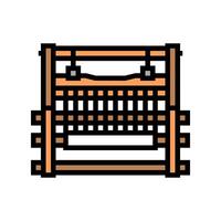 manual loom industry color icon illustration vector