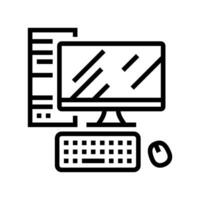 personal computer industry line icon vector