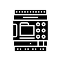 programmable logic controller glyph icon illustration vector