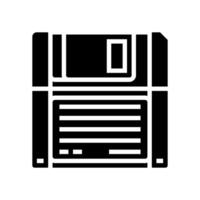 digital data storage floppy disk glyph icon illustration vector