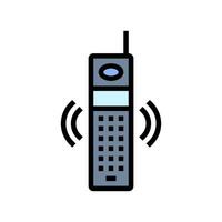 early mobile phone network color icon illustration vector