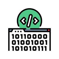 software programming code color icon illustration vector