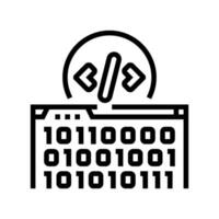 software programming code line icon illustration vector