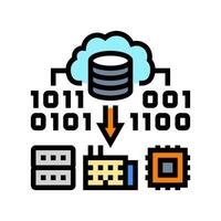 edge computing industry color icon illustration vector