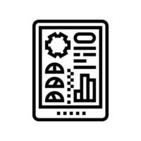 predictive maintenance dashboard line icon illustration vector