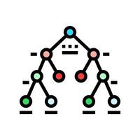 decision tree machine learning color icon illustration vector