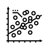 regression graph machine learning line icon illustration vector