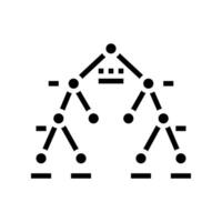 decision tree machine learning glyph icon illustration vector
