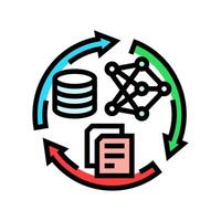 training data machine learning color icon illustration vector