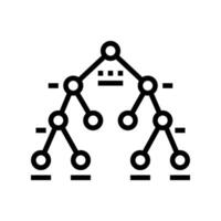 decision tree machine learning line icon illustration vector