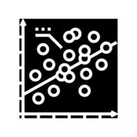regression graph machine learning glyph icon illustration vector